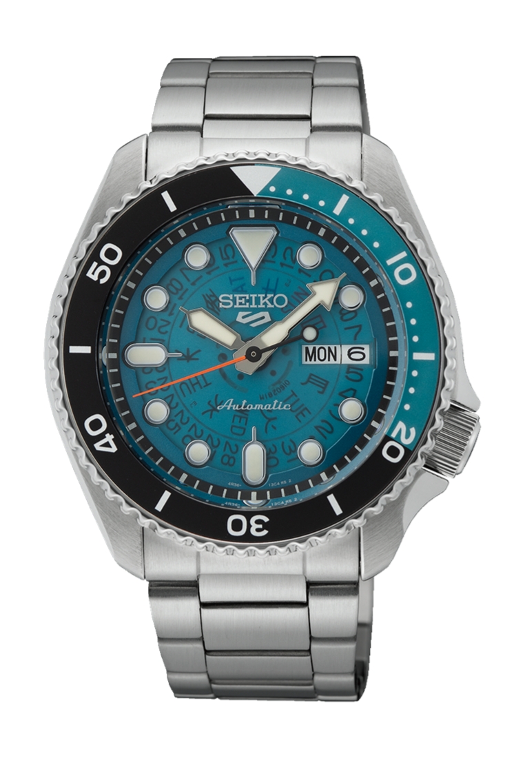 Seiko Seiko 5 Sports SKX Series ‘Skeleton Style’ Translucent Turquoise Dial Stainless Steel Band Aut