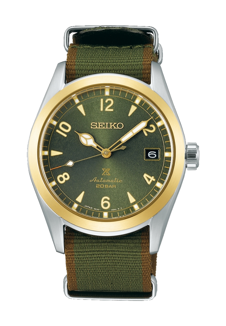 Seiko Seiko Prospex Alpinist Series Khaki Green Nylon Strap Automatic Watch SPB212J1