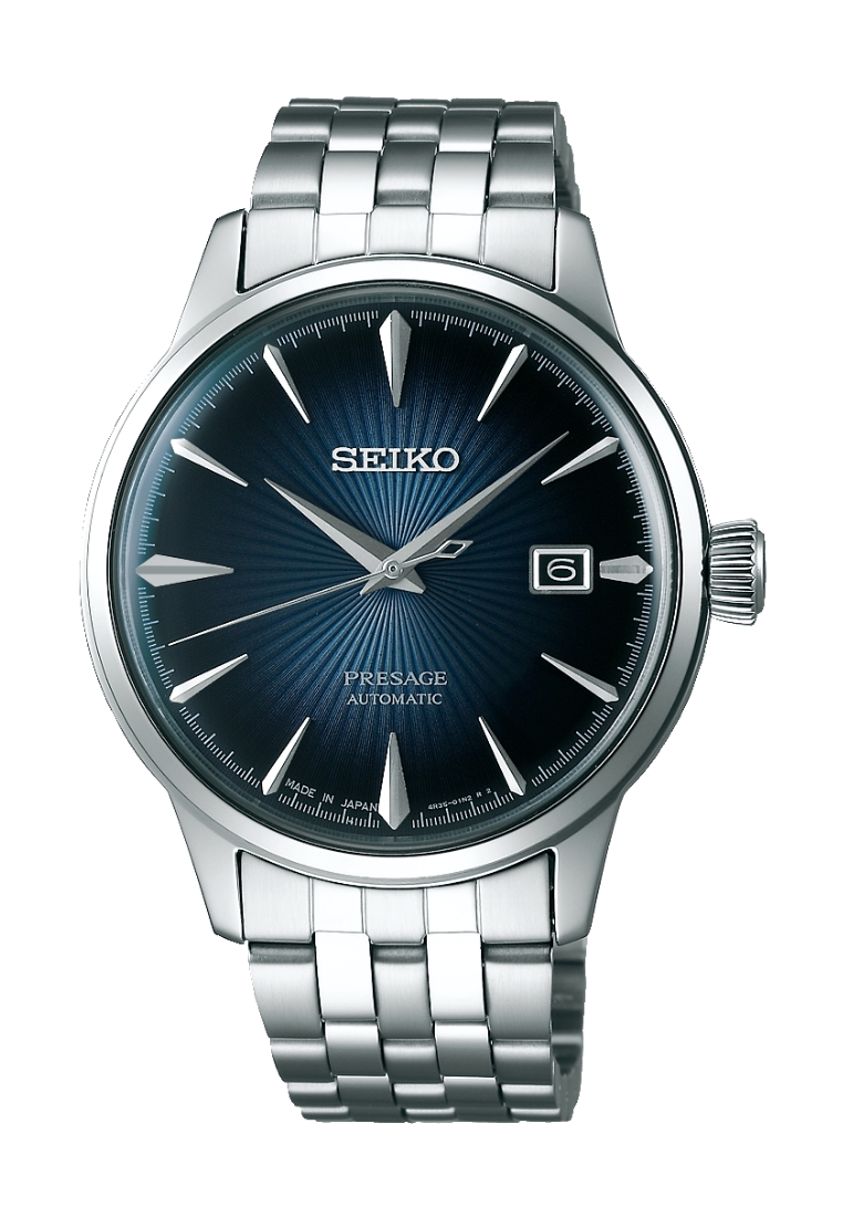 Seiko Seiko Presage Cocktail Time ‘Blue Moon’ Blue Dial Stainless Steel Band Automatic Watch SRPB41J