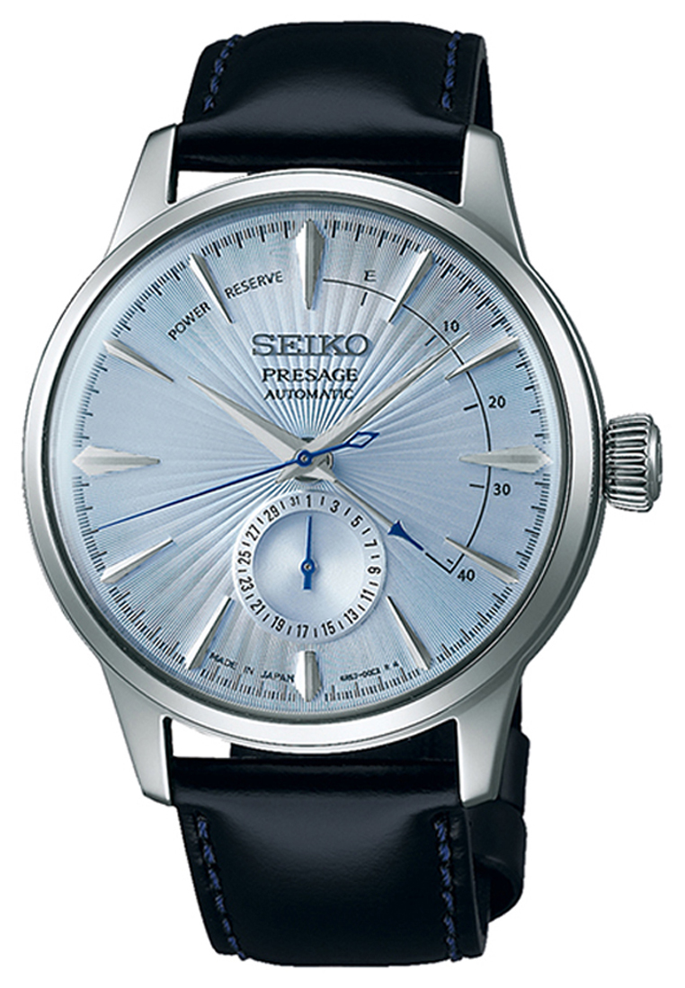 Seiko Presage SSA343J1 Cocktail Time Men Automatic Analog Watch Black Leather Band