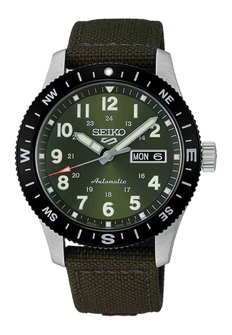 Seiko 5 Sports Field Series HDB008K1 Men Automatic Analog Watch Green Nylon Band