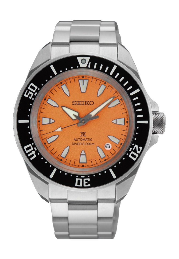 Seiko Seiko Prospex 'Samurai' Asia-Pacific Limited Edition Orange Dial Stainless Steel Band Mechanic