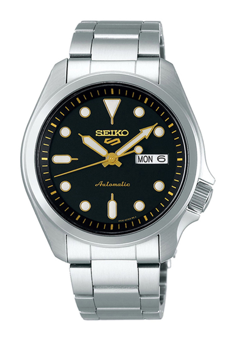 Seiko SRPE57K1 Superman Automatic Men's Watch | Gold-Tone Index & Hands with Silver Stainless Steel 