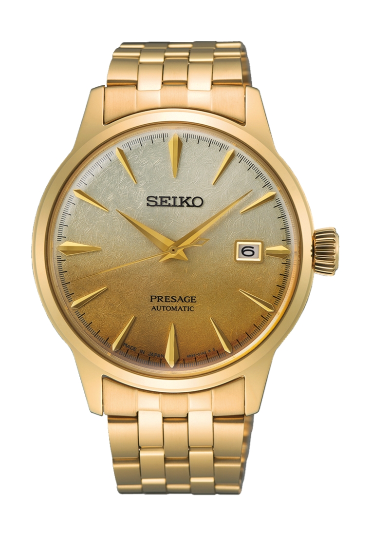 Seiko Seiko Presage Cocktail Time ‘Beer Julep’ Gold Gradient Dial Gold-Tone Stainless Steel Band Aut