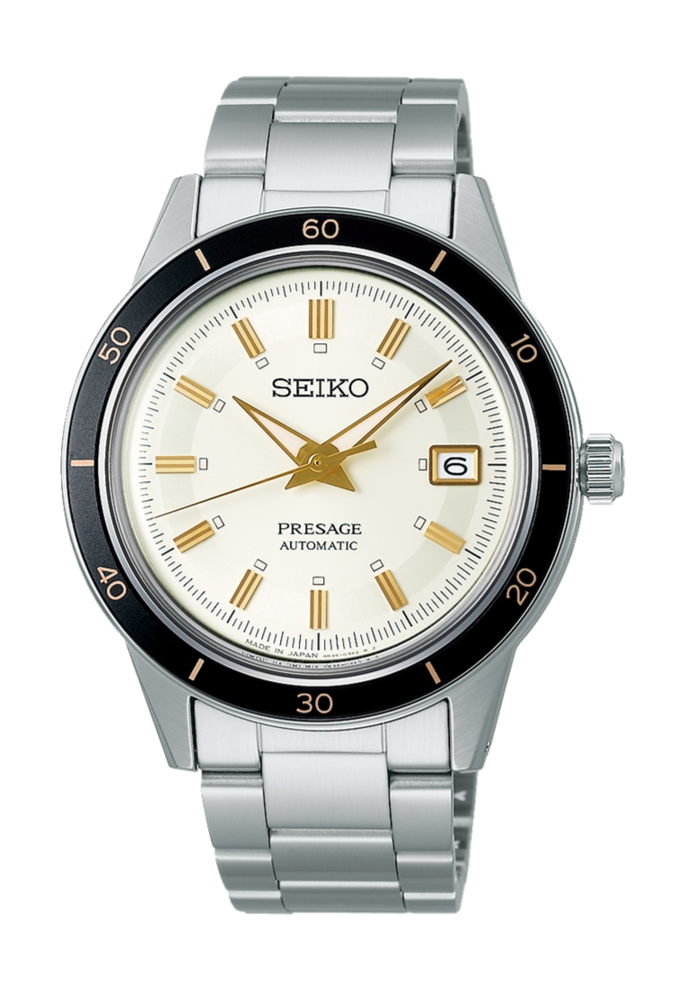 Seiko Seiko Presage Style 60’s Series Ivory Dial Stainless Steel Band Automatic Watch SRPG03J1
