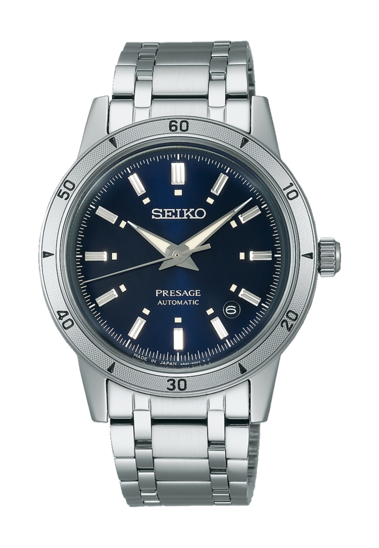 Seiko Seiko Presage Style 60s ‘Elegant Yet Rugged’ In Navy Dial Stainless Steel Band Automatic Watch