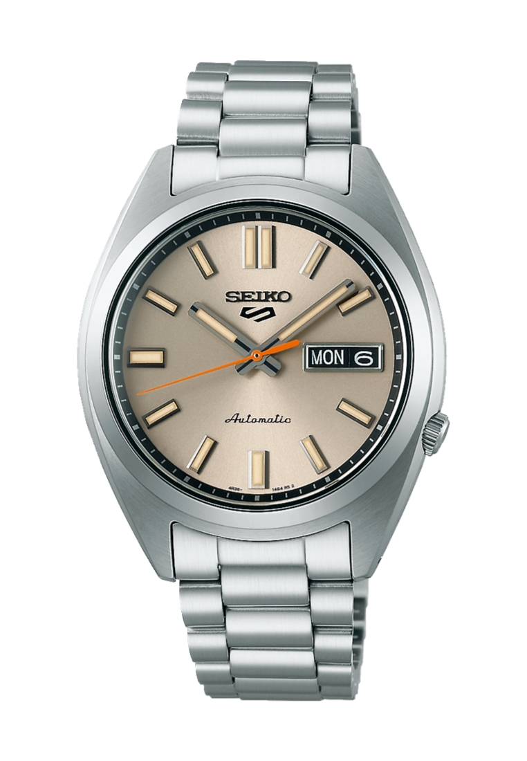 Seiko Seiko 5 Sports SNXS Series ‘Beige Chinos’ Classic Sports Stainless Steel Band Automatic Watch 