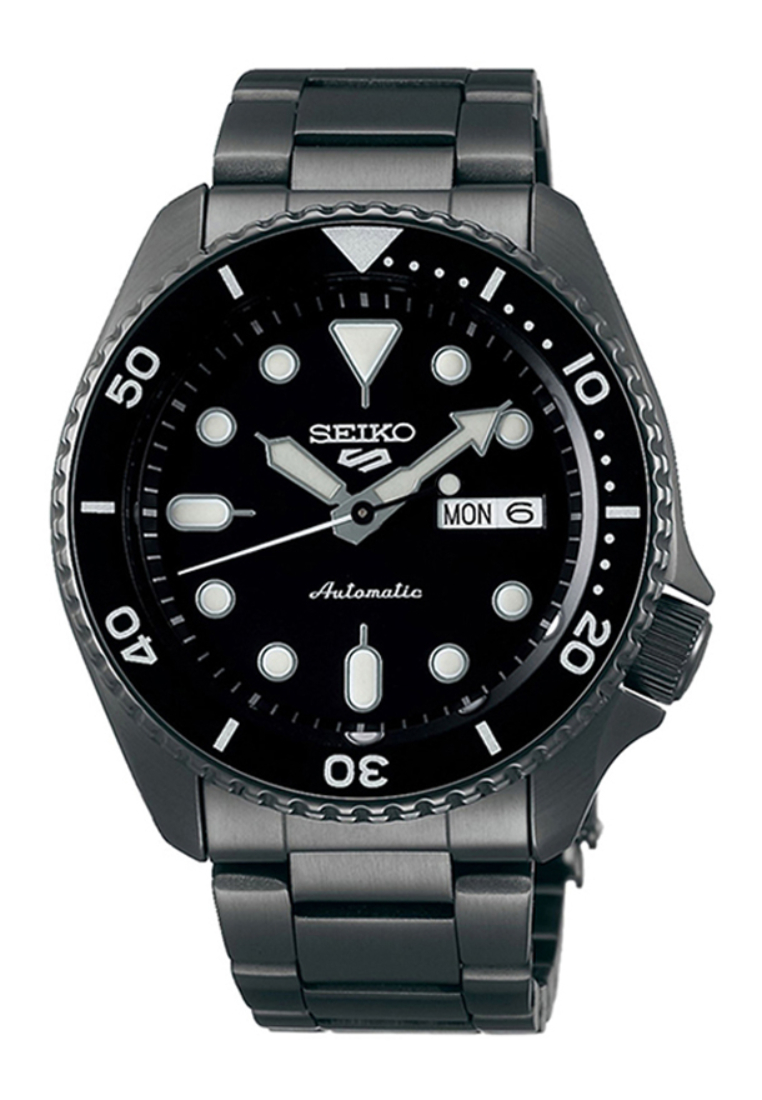 Seiko SRPD65K1 Superman Automatic Men's Watch | Black Dial with Black Stainless Steel Bracelet
