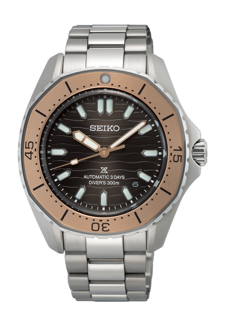 Seiko Seiko Prospex Polygonal Bezel Ocean Grey & Bronze Tone Stainless Steel Band Automatic 3 Days D