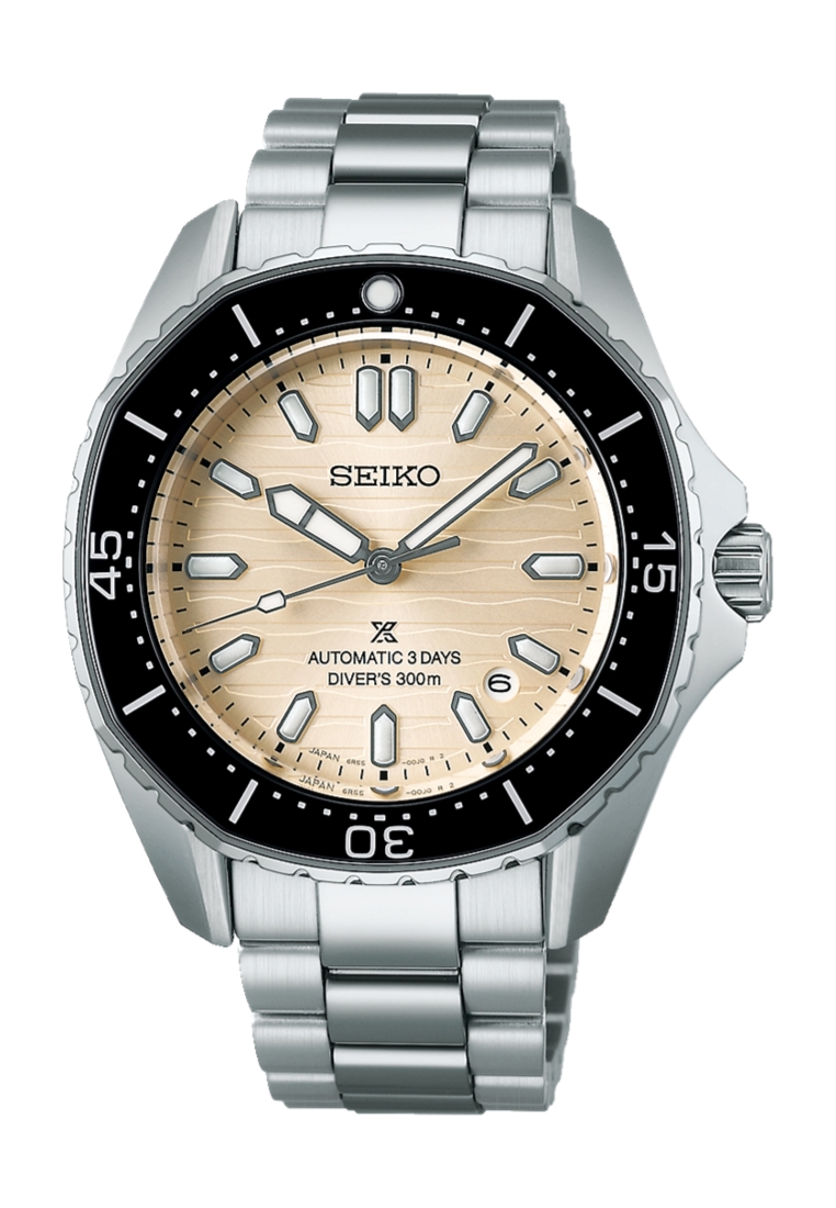Seiko Seiko Prospex Polygonal Bezel Pearl White Stainless Steel Band Automatic 3 Days Diver's 300m W