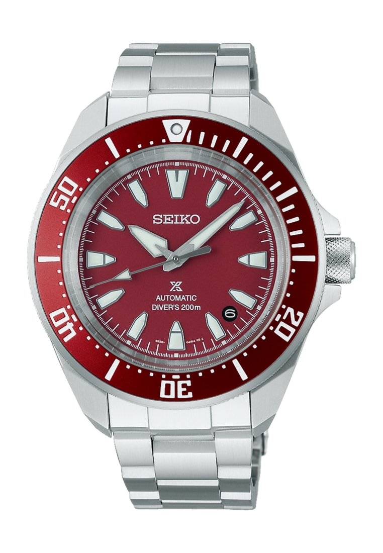 Seiko Seiko Prospex Sea 4R Red Stainless Steel Band Diver’s 200m Automatic Watch SRPL11K1