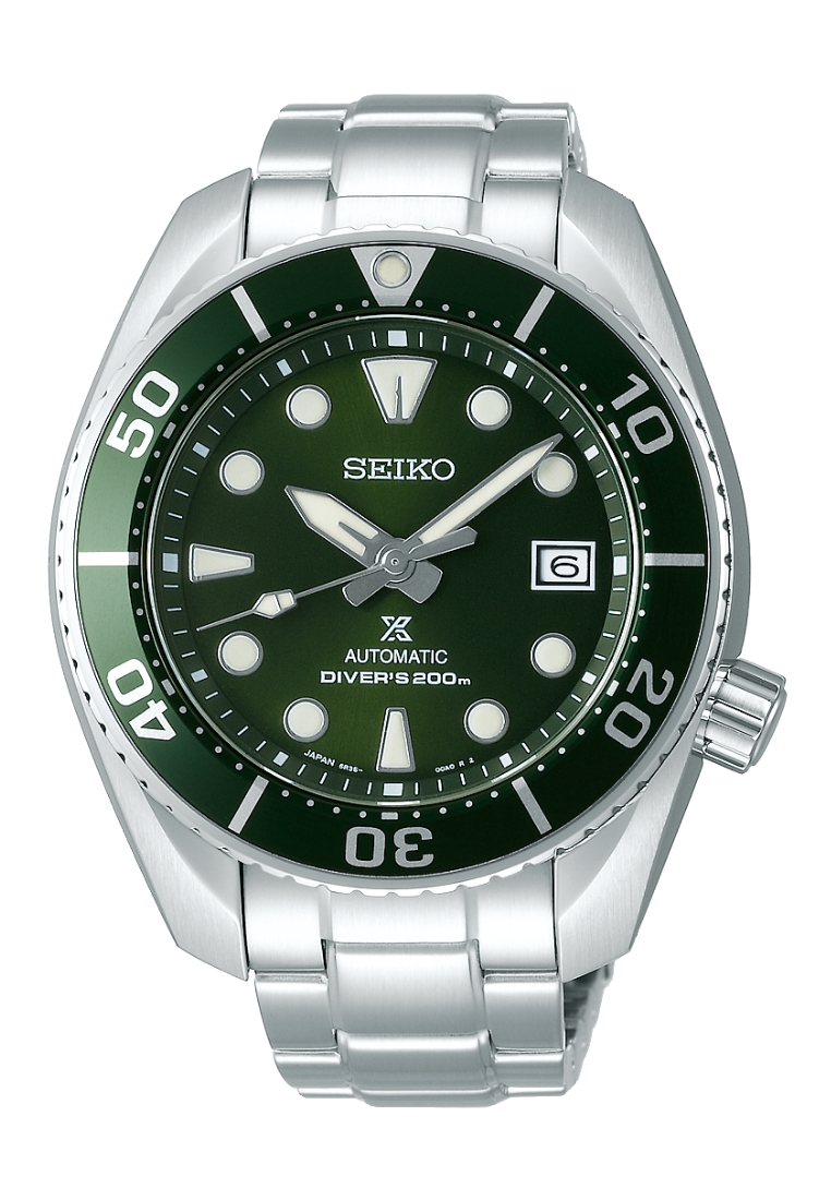 Seiko Seiko Prospex 'Sumo' Green Dial Stainless Steel Band Diver's 200m Automatic Watch SPB103J1
