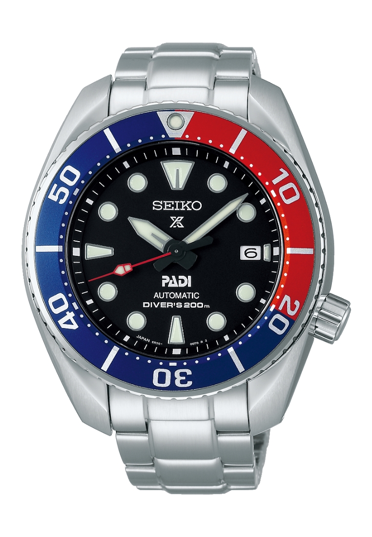 Seiko Seiko Prospex Sumo PADI Edition Diver's 200m Black Dial Stainless Steel Band Automatic Watch S