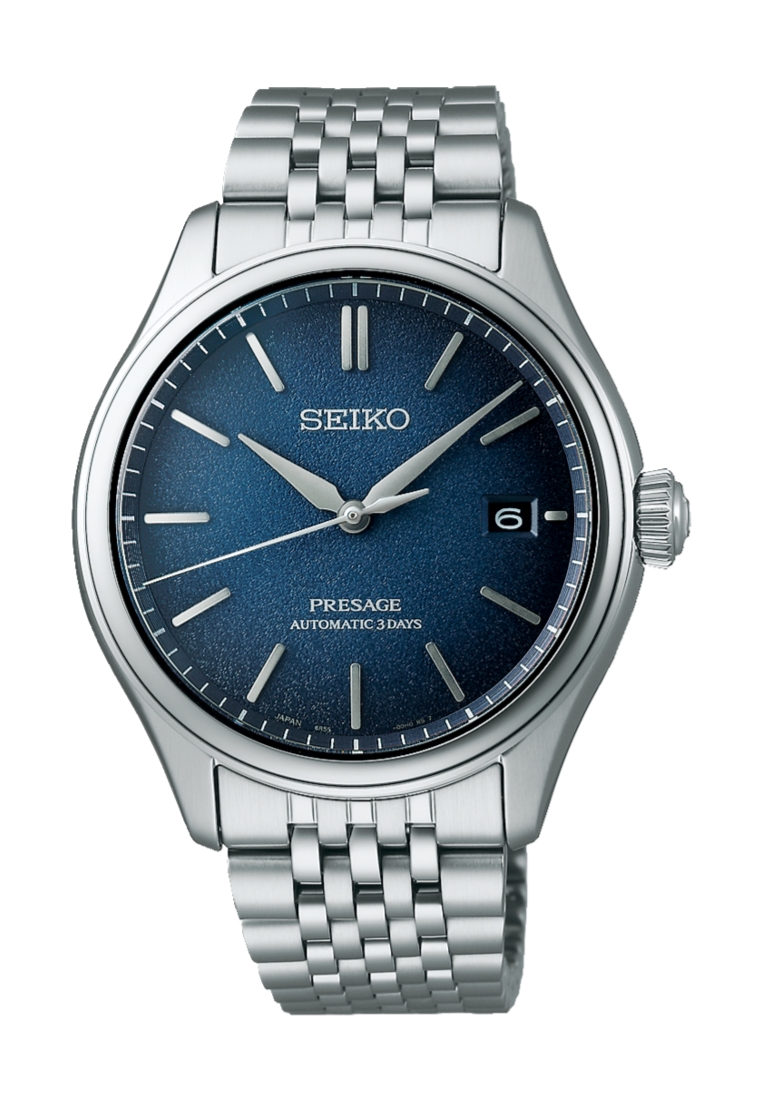 Seiko Seiko Presage Classic In ‘Ai-iro’ Japan Blue Dial Stainless Steel Band Vintage Style Automatic