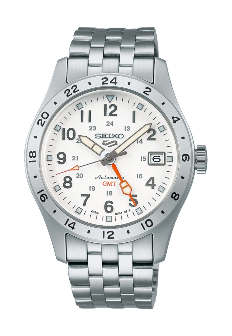 Seiko Seiko 5 Sports Field Series ‘Overwhite’ Mechanical GMT White Dial Stainless Steel Band Automat