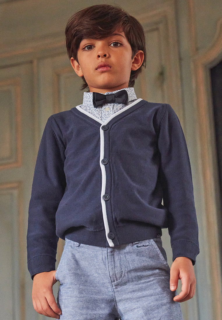 Sergent Major BLUE V-NECK CARDIGAN