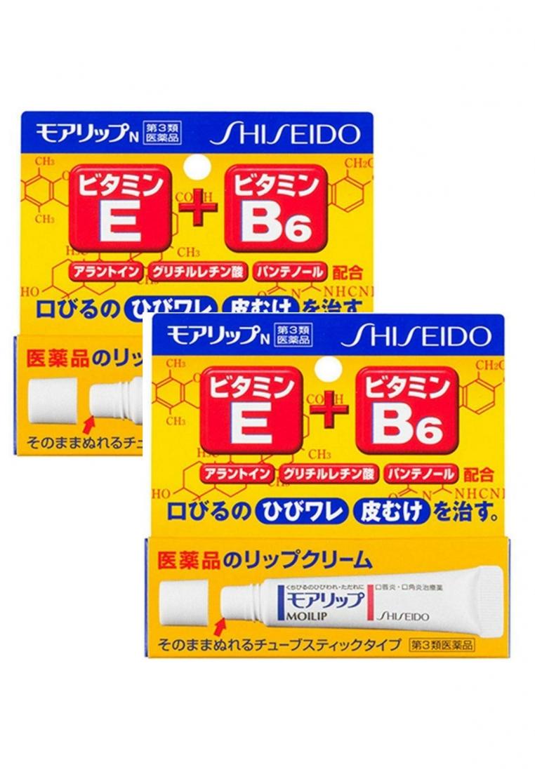 Shiseido (2pcs)SHISEIDO Moilip Medicated Vitamin E B6 Lip Cream 8g