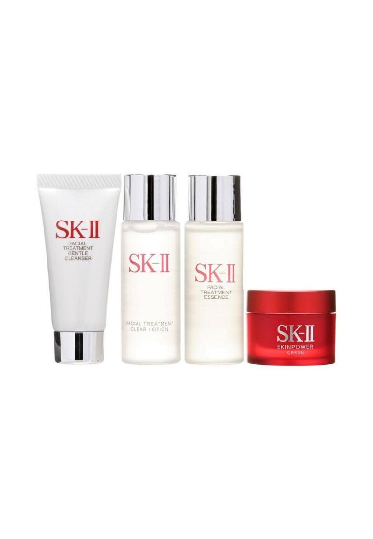 SK-II SK2/SK-II Essential Travel Kit 4pcs: 1.Essence 30ml 2.Clear Lotion 30ml 3.Cleanser 20g 4.RNA P