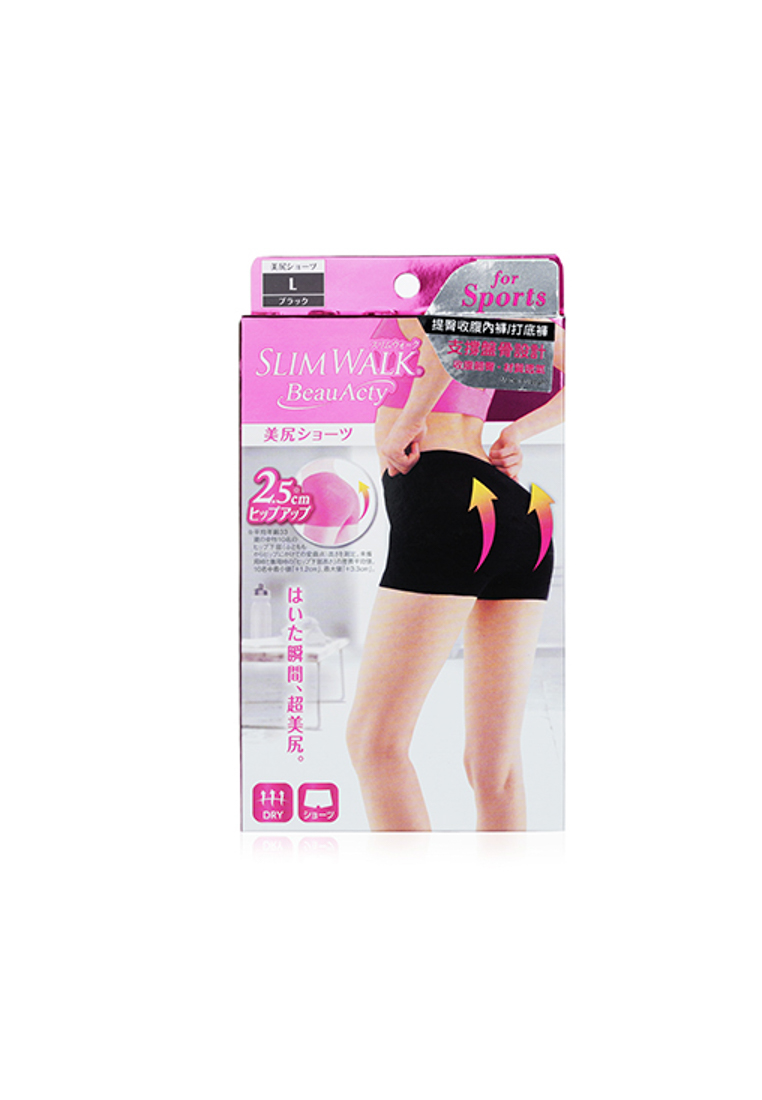 SlimWalk SLIMWALK - Buttocks Shorts for Sports, #Black (Size: L) 1pair