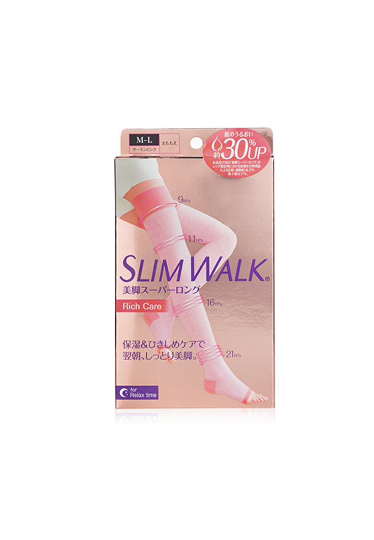 SlimWalk SLIMWALK - Compression Open-Toe Socks For Relax, Moisturizing - # Pink (Size: M-L) 1pair