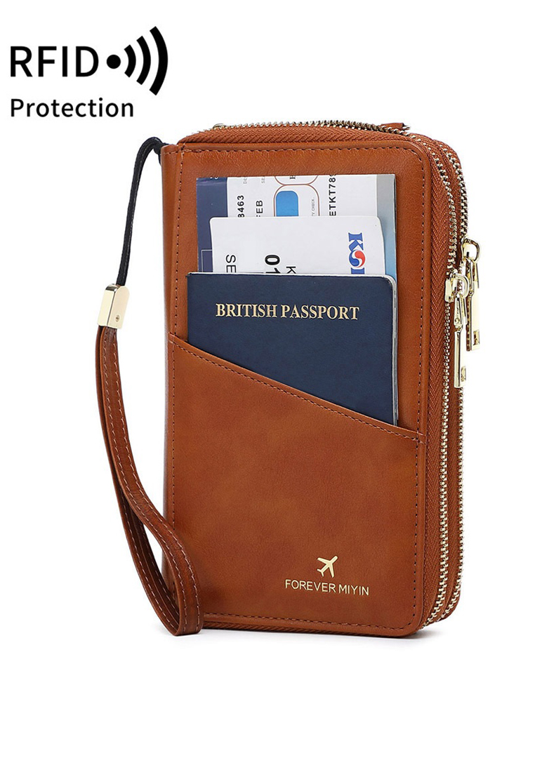 Solace Vintage RFID Passport Holder Multi Function Wallet