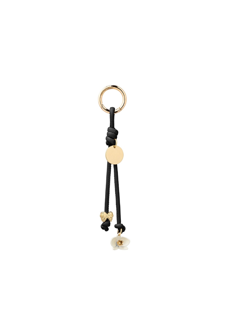 Sometime Orchid Bow Mini Charm - Black
