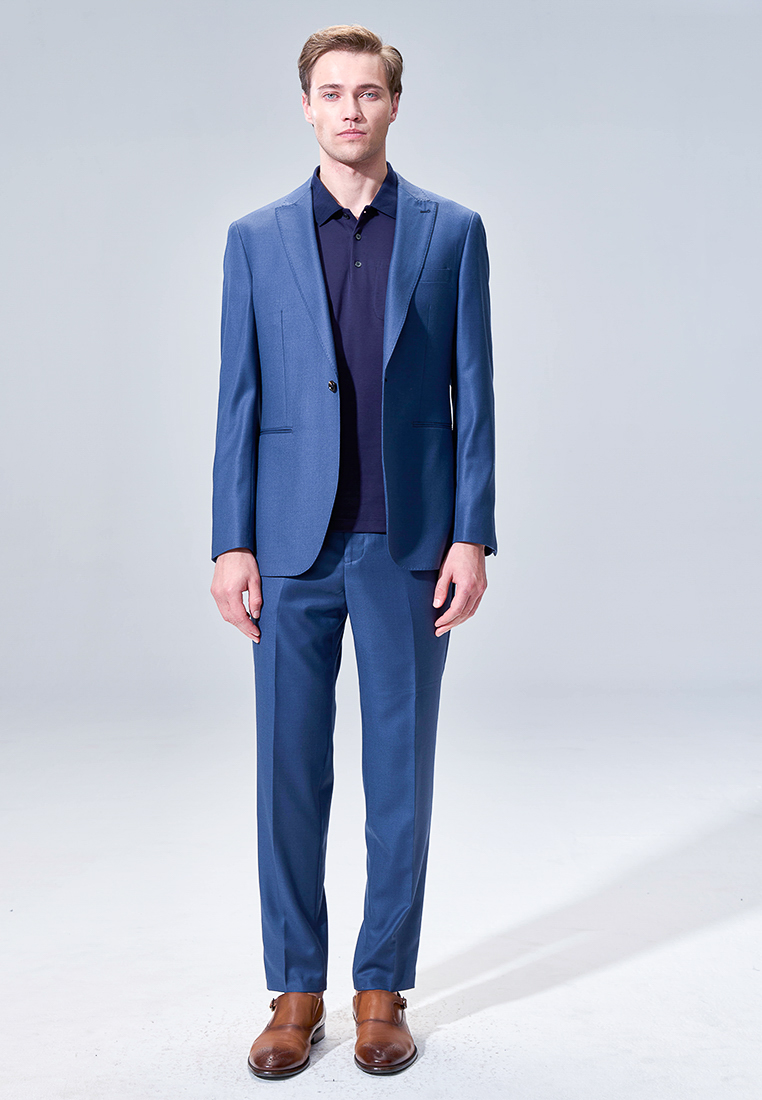 SST&C Navy Blue Styled Pocket Polo Shirt