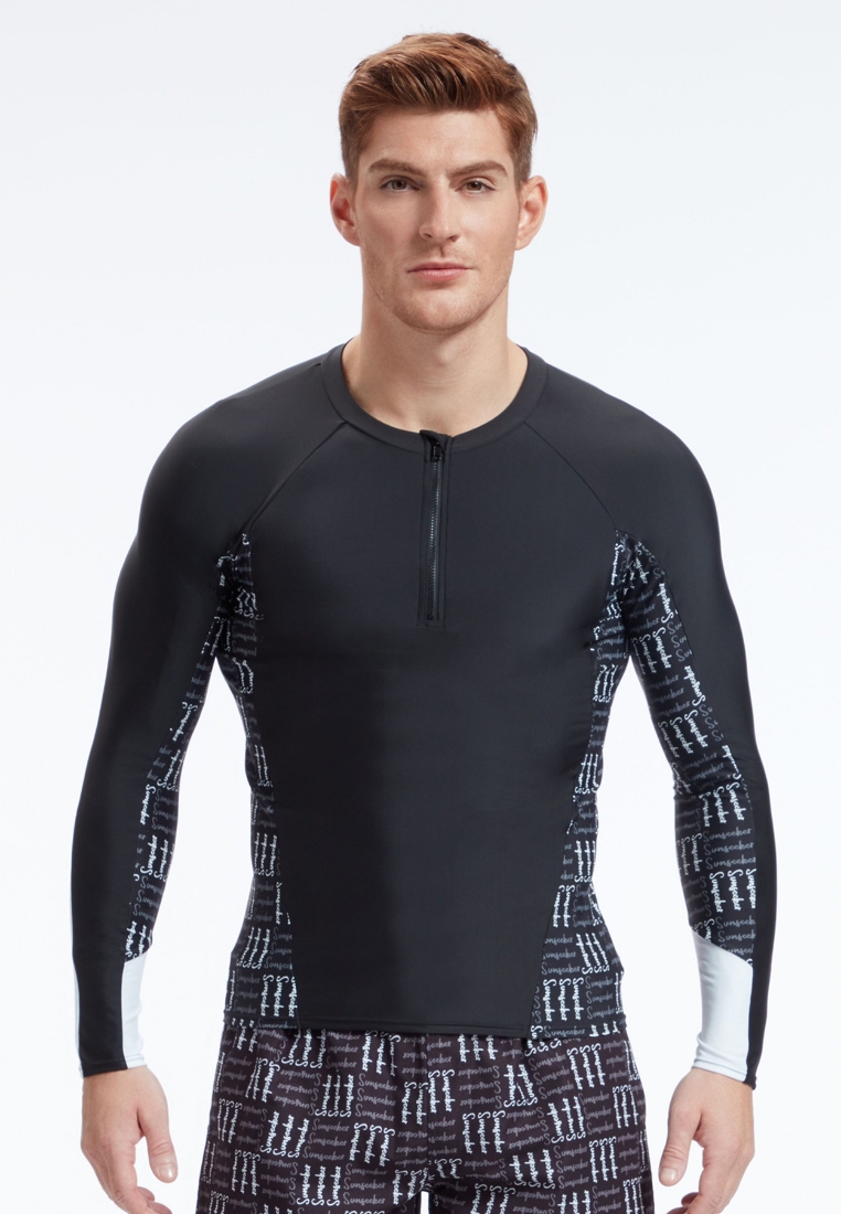 Sunseeker Logo Print Manner Raglan Long Sleeves Rash Guard