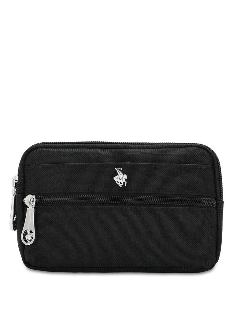 Swiss Polo Travel Zip Pouch / Belt Bag - Black