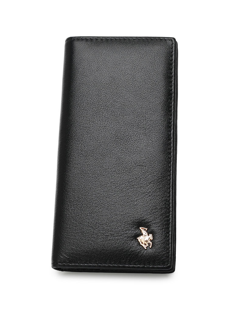 Swiss Polo Genuine Leather RFID Long Wallet - Black