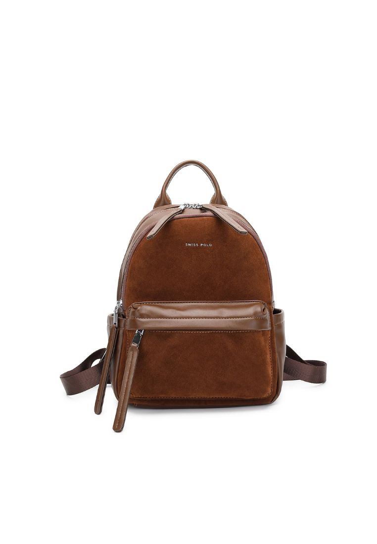 Swiss Polo Women's Logo Backpack - Brown