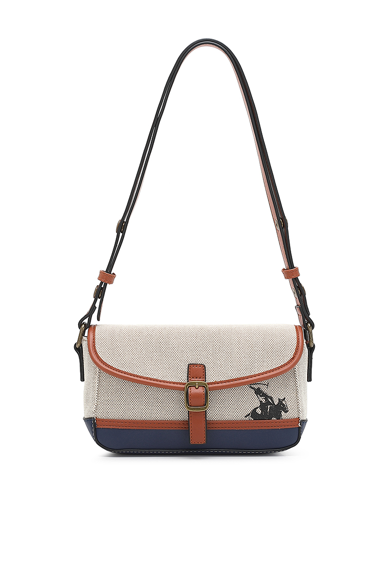 Swiss Polo Women's Logo Sling Bag / Crossbody Bag - Blue