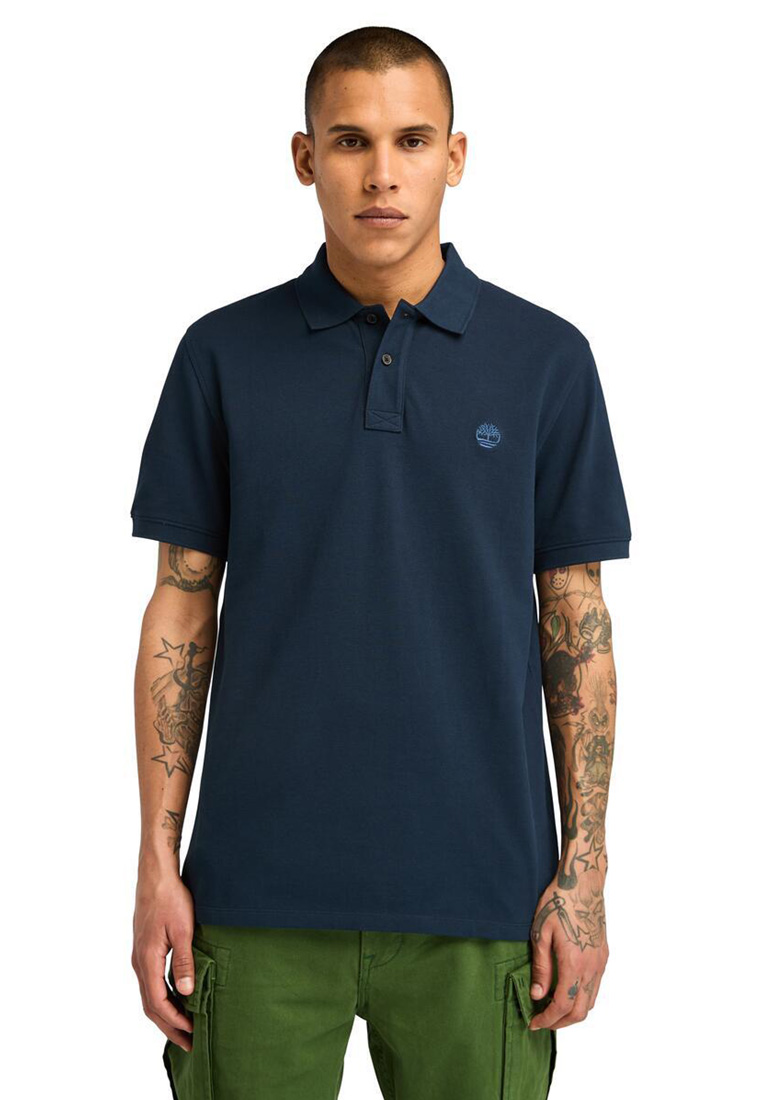 Timberland Men's Millers River Tipped Pique Short Sleeve Polo
