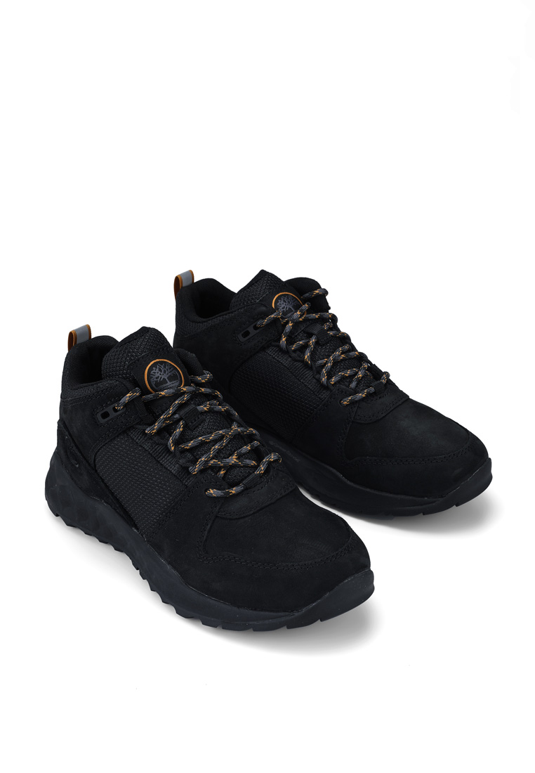 leather black timberlands