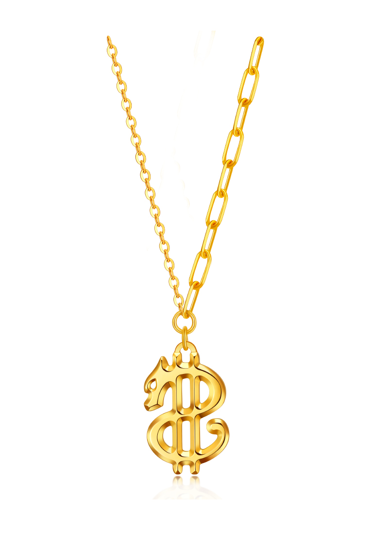 TOMEI TOMEI【暴富龙】Wealthy Dragon Necklace, Yellow Gold 999 (5G)