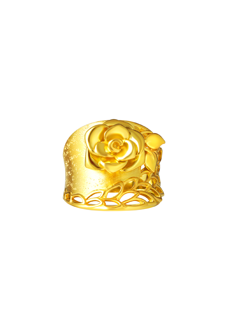 TOMEI TOMEI Sri Puteri Collection Rosa Ring, Yellow Gold 916/22K