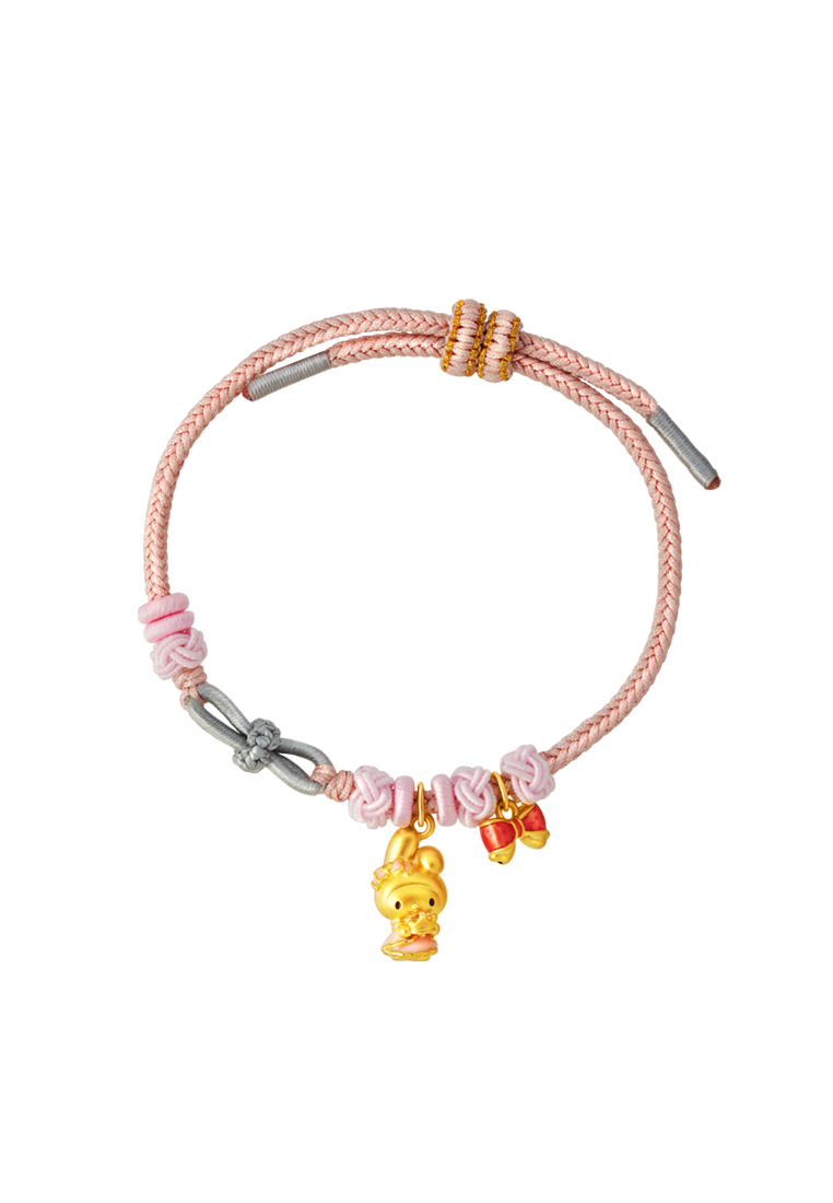 TOMEI TOMEI Chomel I Sanrio My Melody 5D Charm with rope, Yellow Gold 999