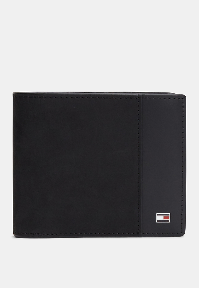 Tommy Hilfiger Flag Plaque Bifold Flap Leather Wallet - Th Mainline