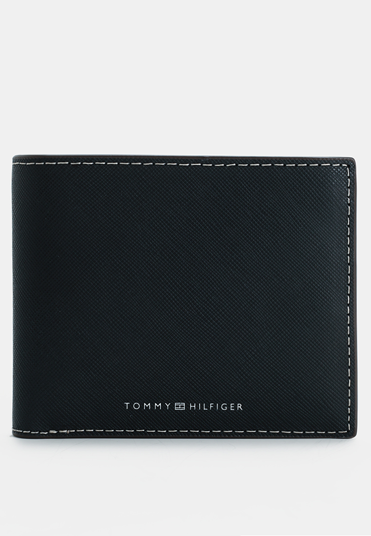 Tommy Hilfiger Leather Bifold Card & Coin Wallet - TH Mainline