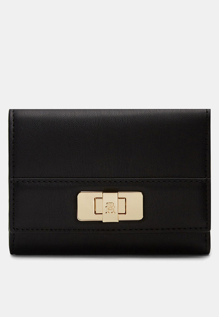 Tommy Hilfiger Modern Monogram Turnlock Trifold Wallet - Th Mainline