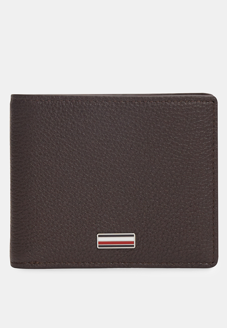 Tommy Hilfiger Leather Signature Plaque Bifold Wallet - Th Mainline