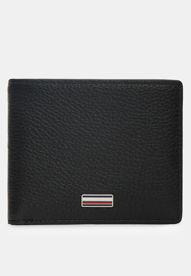 Tommy Hilfiger Leather Signature Plaque Bifold Wallet - Th Mainline