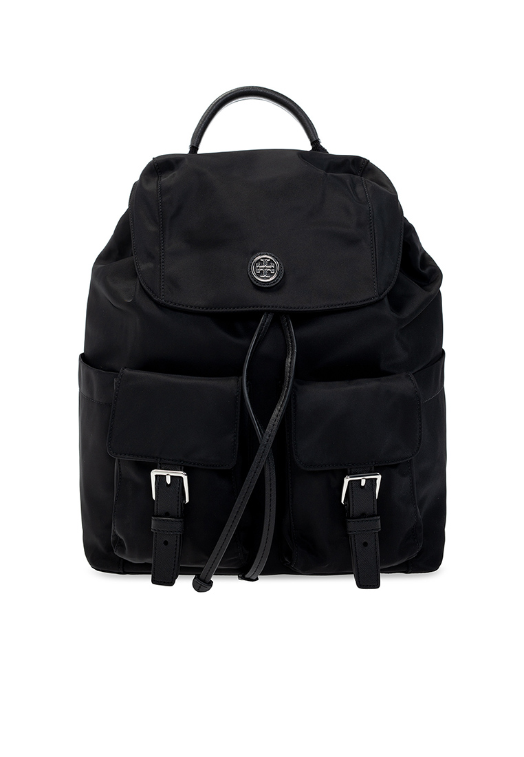 Tory Burch Tory Burch Nylon Flap Backpack Black 85061