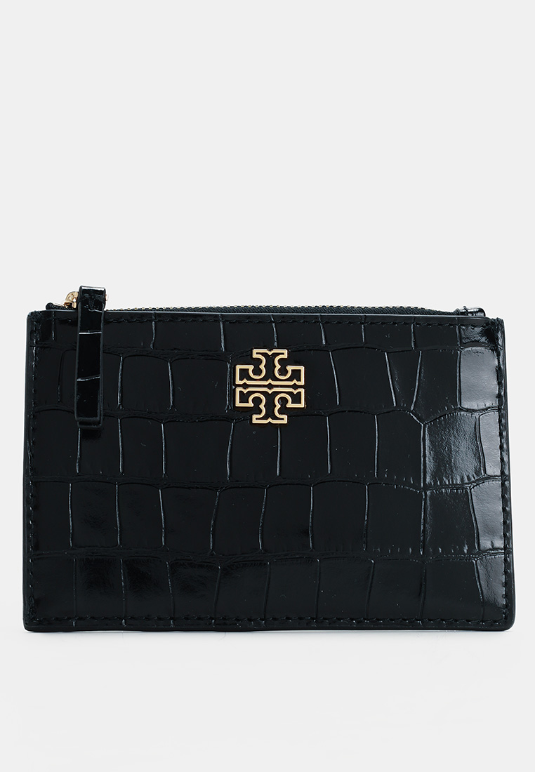 Tory Burch Britten Embossed Zip Card Case