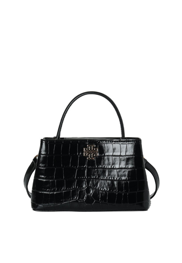 TORY BURCH Women's Britten Moose Leather Mini Satchel Crossbody Bag in Black 165850