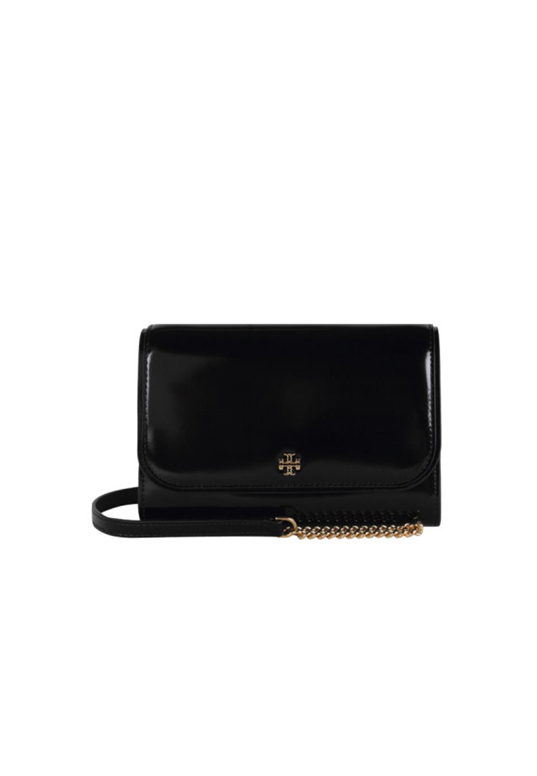 TORY BURCH Women's Emerson Patent Leather Chain Shoulder Bag in Black 139427
