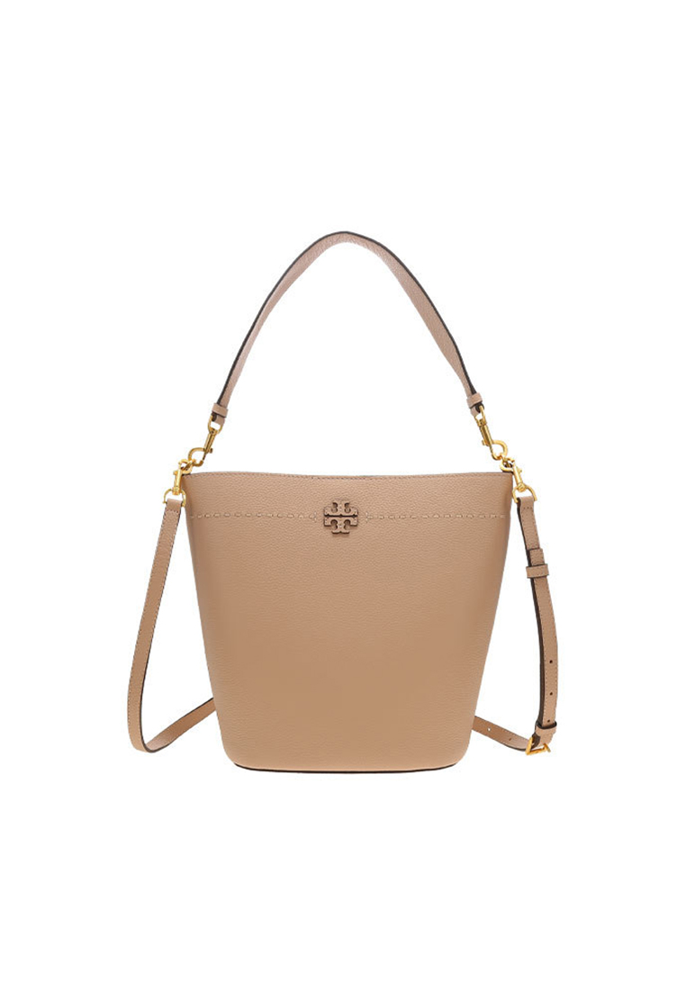 Tory Burch McGraw Leather Bucket Bag in Goan Sand 143544-927
