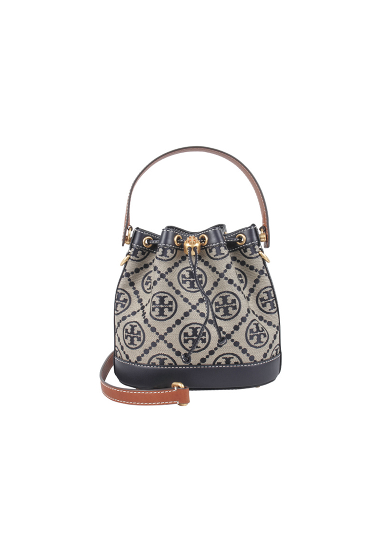 TORY BURCH counter style star same jacquard drawstring women's Bucket Bag 79487