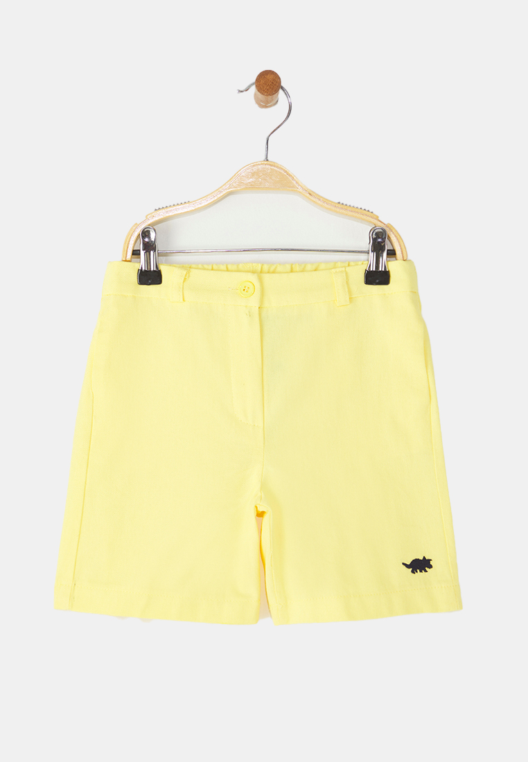 Trendyol Yellow Boy's Embroidered Shorts & Bermuda Tkdss25Sr00017