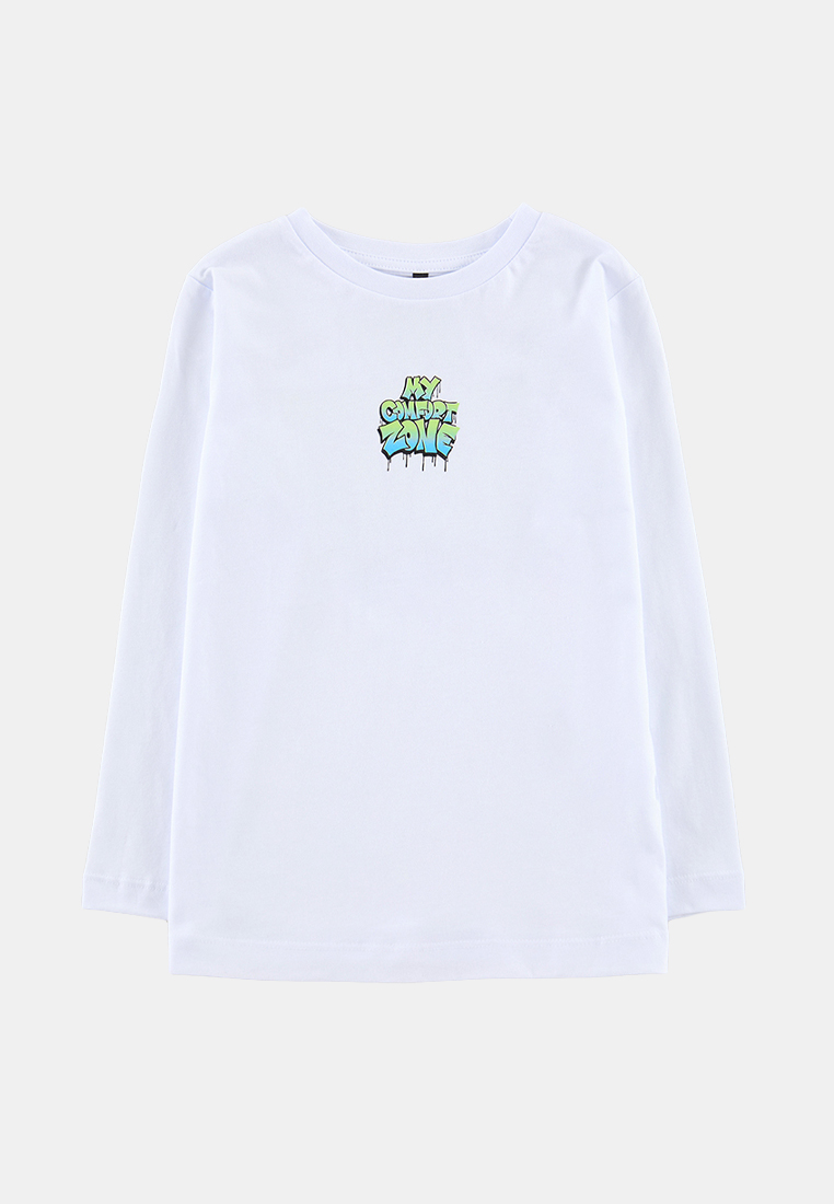 Trendyol White Boy Back Printed Knitted T-Shirt Tkdaw25Ts00026